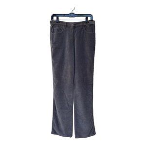 Armani Collezioni Women's Gray Fine Corduroy Straight Leg Pants Sz 6 VTG